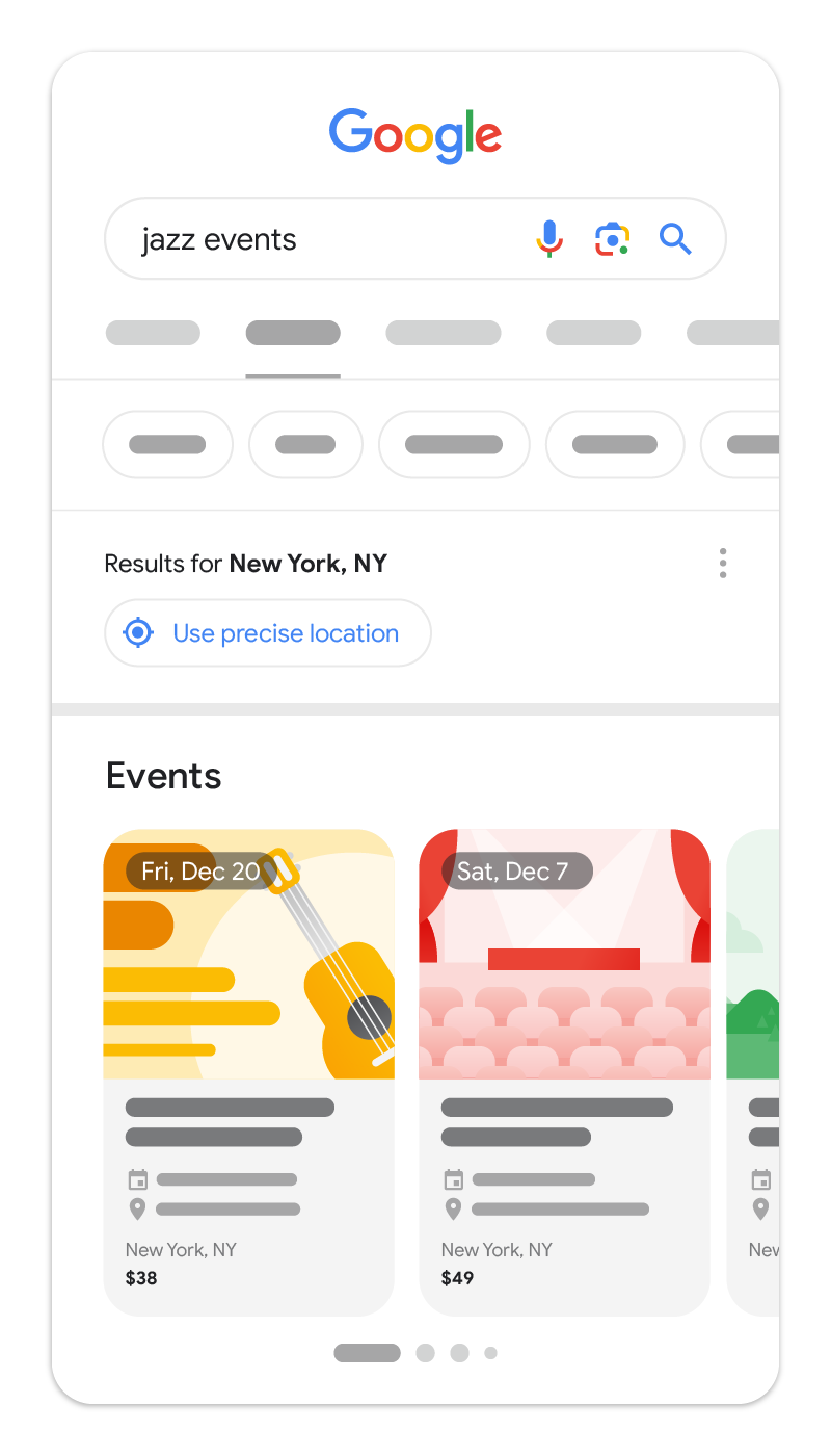 Google 検索でのイベントの表示